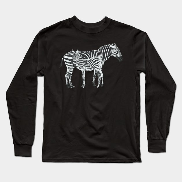 Zebras Long Sleeve T-Shirt by MarbleCloud